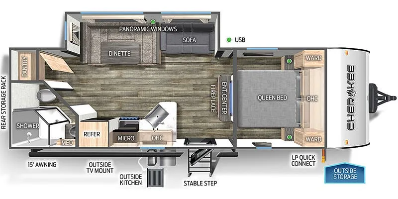 Forest River Cherokee 234DC floor plan