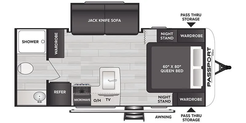 2025 Keystone Passport Classic 184RB - Floor plan