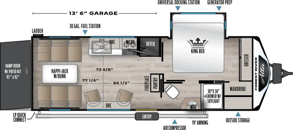 2026 East to West Alta 2400KTH floor plan