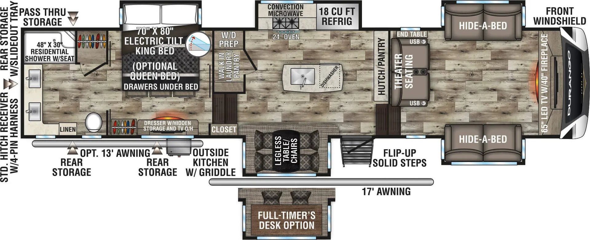 2022 K-Z Durango Gold G387FLF - Floor plan
