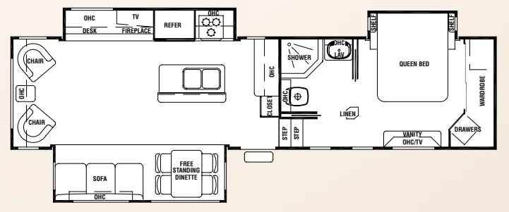 Forest River Cedar Creek 34RLSA floor plan