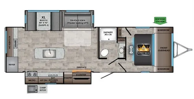 2022 CrossRoads Sunset Trail Super Lite 285CK - Floor plan