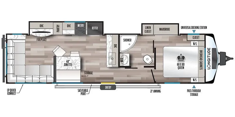 2024 East to West Longitude 310RL - Floor plan