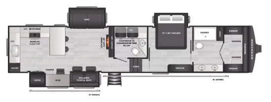 Keystone Sprinter 3840LRK floor plan