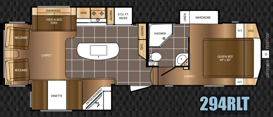 Prime Time Crusader 294RLT floor plan