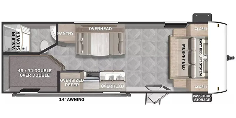 Forest River Salem Cruise Lite Northwest 220BHXL floor plan