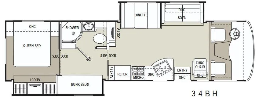 Coachmen Mirada 34BH floor plan