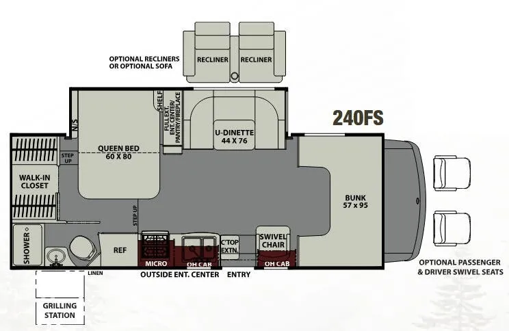 Coachmen Leprechaun 240FS floor plan