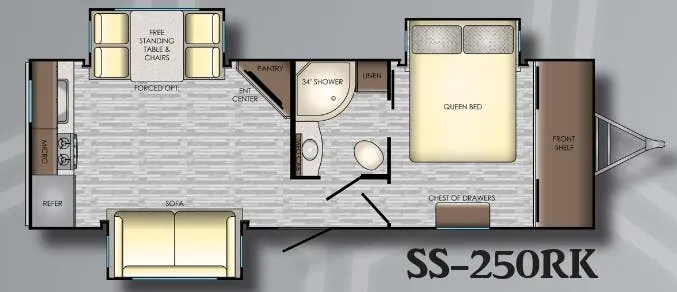 CrossRoads Sunset Trail Super Lite 250RK floor plan