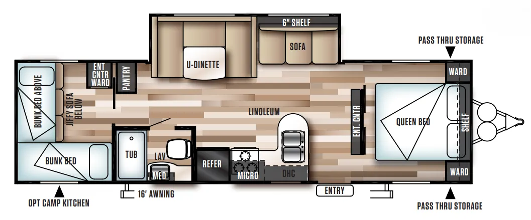 Forest River Wildwood X-Lite 273QB floor plan