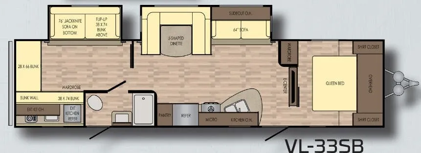 CrossRoads Volante 33SB floor plan