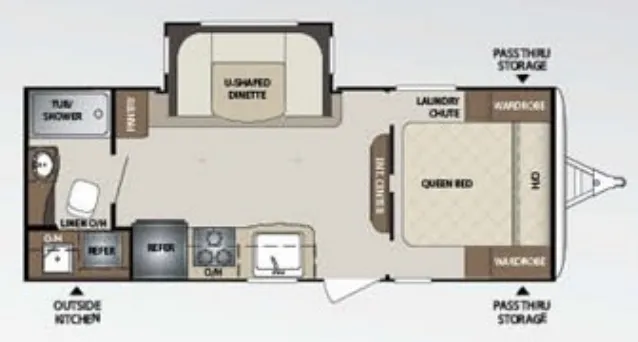 Keystone Bullet 212RBSWE floor plan
