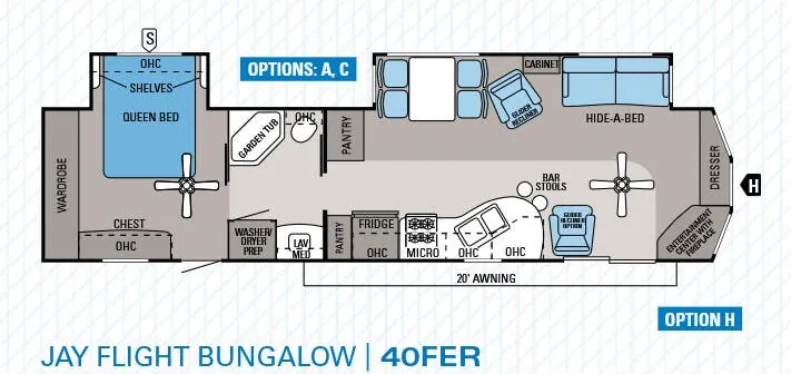 Jayco Jay Flight Bungalow 40FER floor plan
