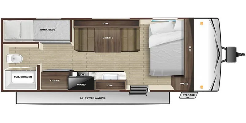 Highland Ridge Open Range Conventional 19BHW floor plan