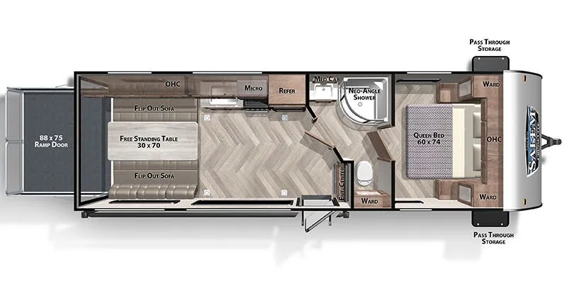 2021 Forest River Salem Cruise Lite 260RT - Floor plan