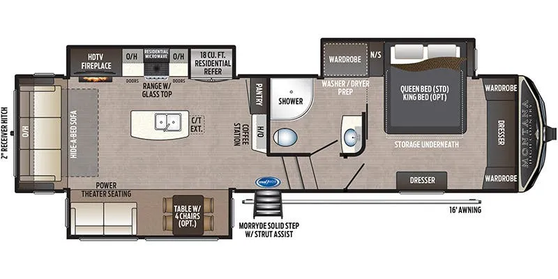 2020 Keystone Montana High Country 295RL - Floor plan