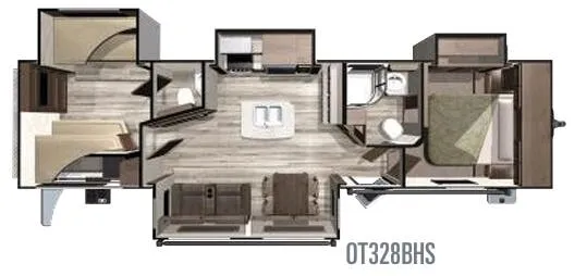 Highland Ridge Open Range OT328BHS floor plan