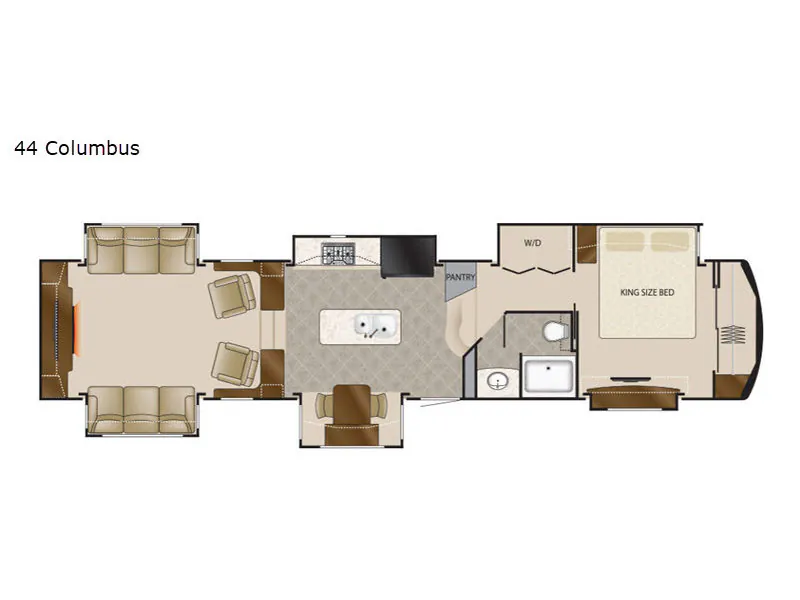 2020 DRV Mobile Suites 44 Columbus - Floor plan