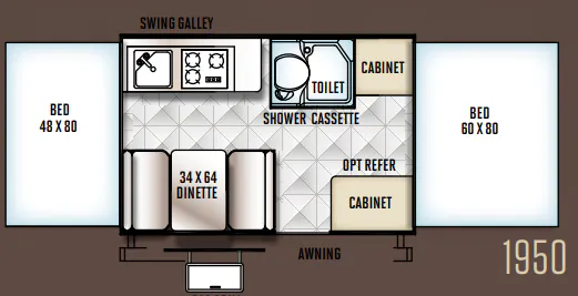 Forest River Rockwood Freedom 1950 floor plan