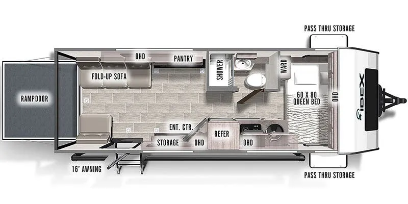 Forest River IBEX 19QTH floor plan