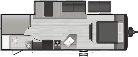 Keystone Hideout 26BHS floor plan