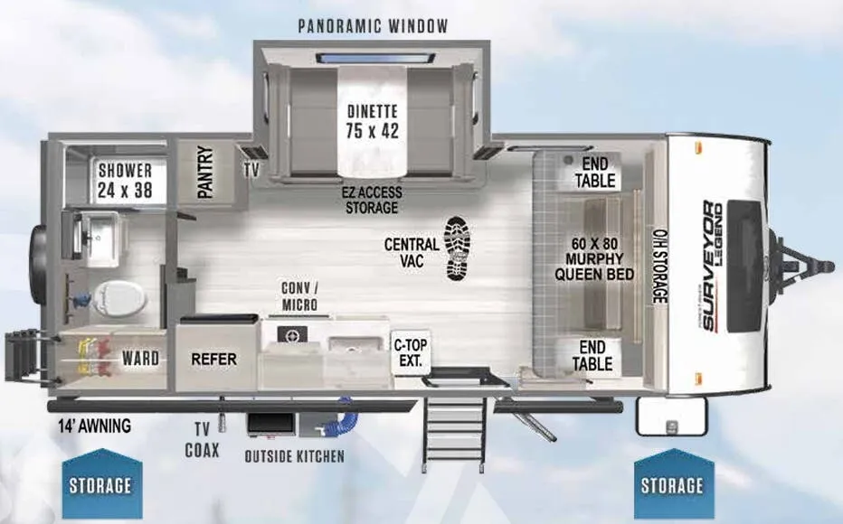 Forest River Surveyor Legend 19MBLE floor plan