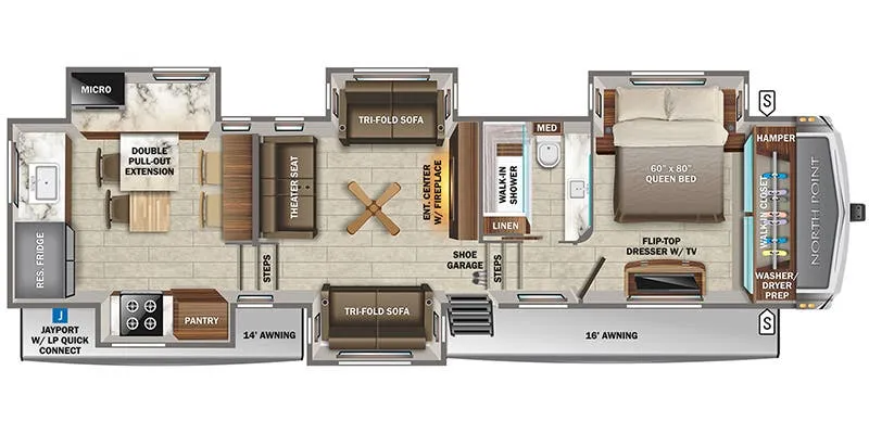 2022 Jayco North Point 380RKGS - Floor plan