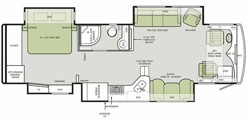 2025 Tiffin Allegro Red 33 AA floor plan