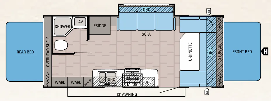 Jayco Jay Feather X23B floor plan