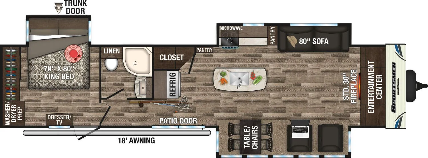 K-Z Sportsmen 363FL floor plan