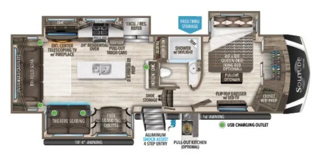 Grand Design Solitude 310GK floor plan