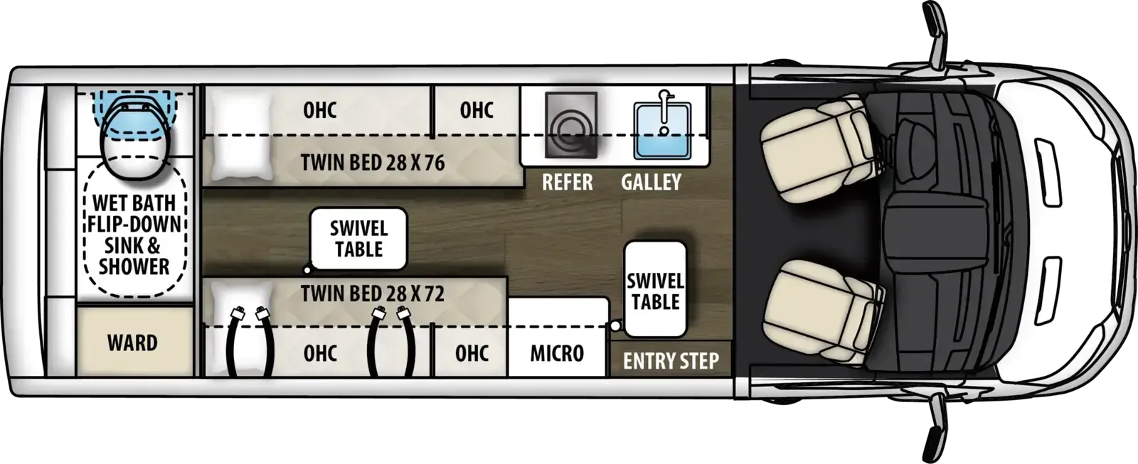 2027 Coachmen Beyond 22RB - Floor plan