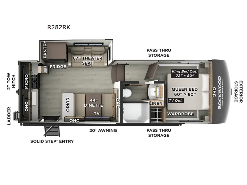 2026 Forest River Rockwood R282RK - Floor plan