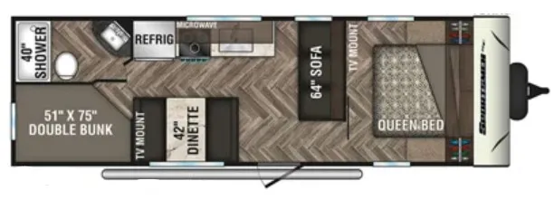 2022 Kz-rv Sportsmen Se 260BHSE floor plan