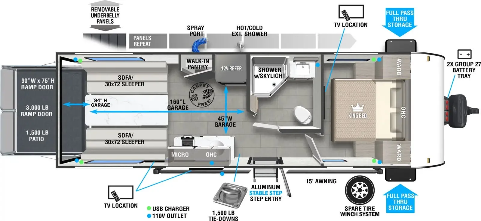 Forest River Salem FSX Max Series 210RTK PLATINUM floor plan