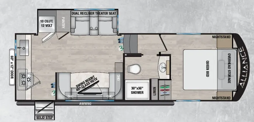 Alliance RV Avenue All-Access 22ML floor plan