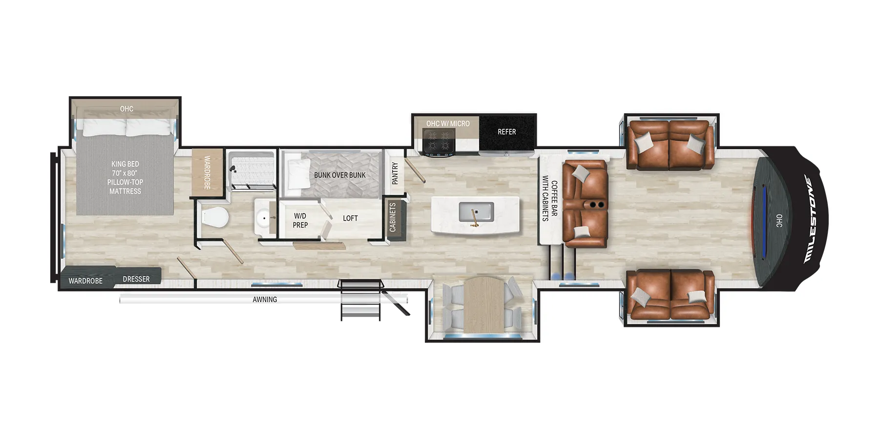 Heartland Milestone 370FLMB floor plan