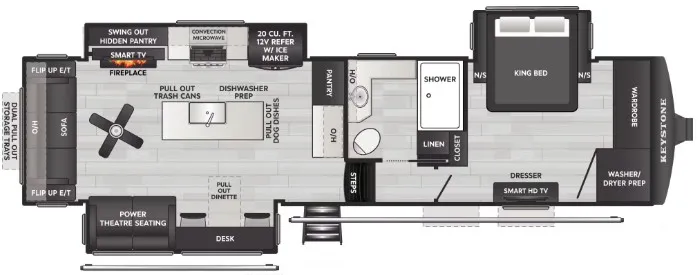 2026 Keystone Montana 3100RL - Floor plan
