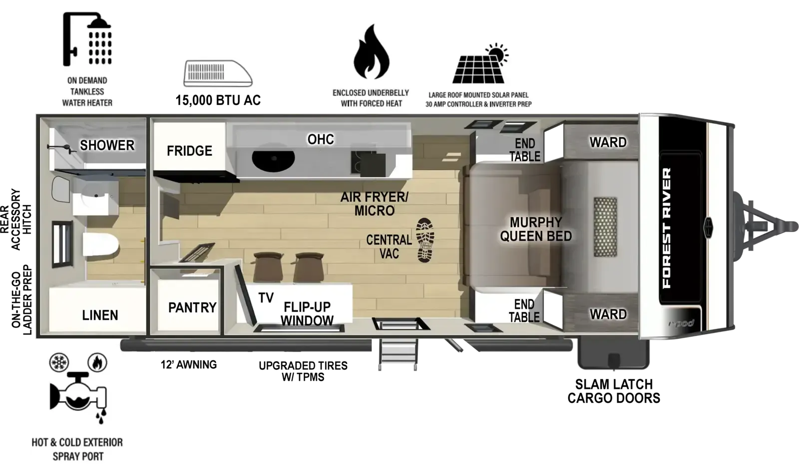 Forest River R-Pod RP-197 floor plan