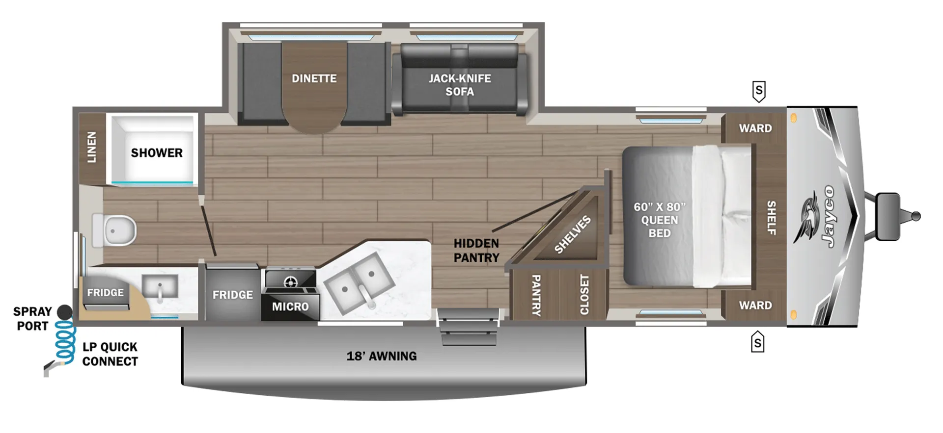 2026 Jayco Jay Flight SLX 265MWSW - Floor plan