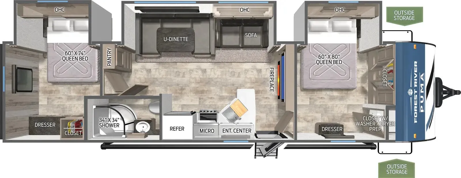 Palomino Puma 32RBFQ2 floor plan