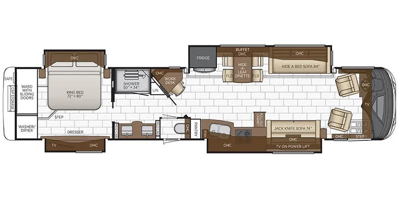 Newmar Mountain Aire 4589 floor plan