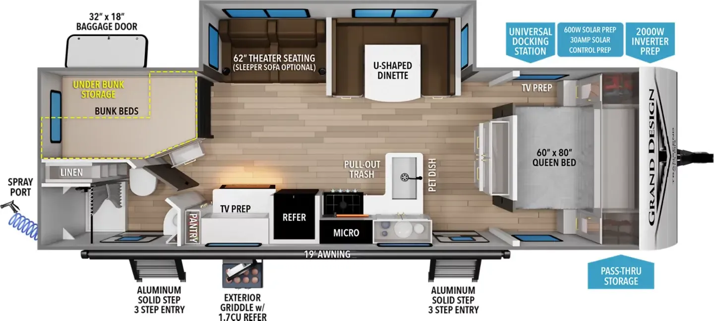 Grand Design Transcend Xplor 27DBX floor plan