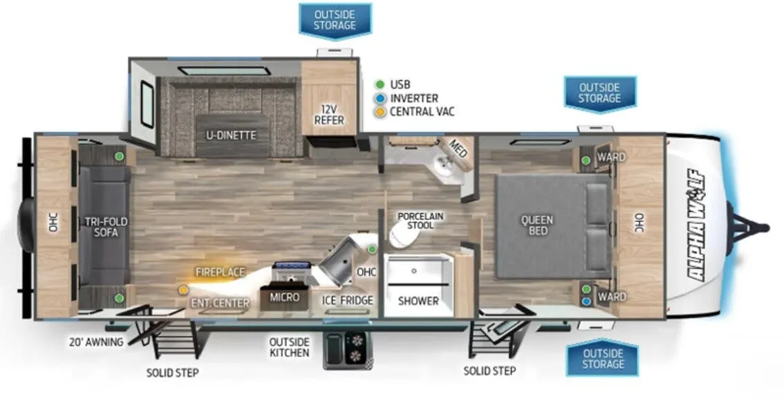 Forest River Cherokee Alpha Wolf 2500RL floor plan