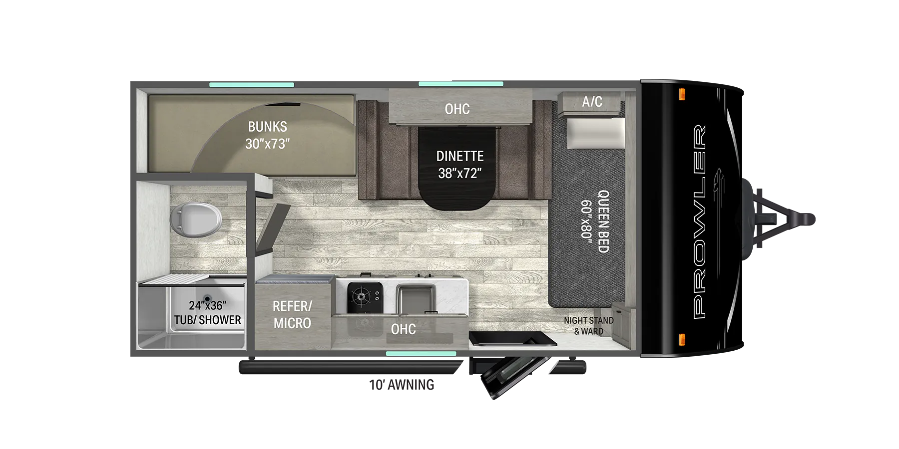 Heartland Prowler Lynx 1700BH floor plan
