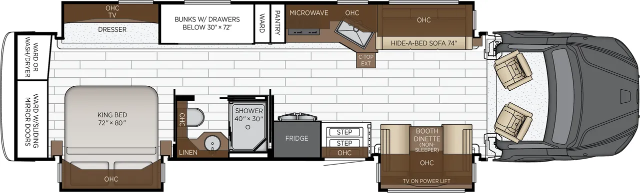 Newmar Super Star 4140 floor plan