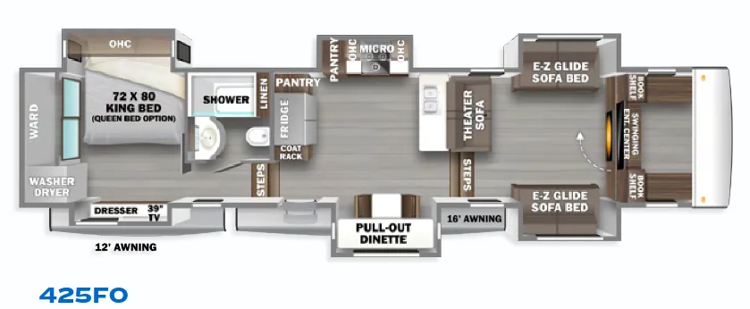 Forest River RiverStone 425FO floor plan