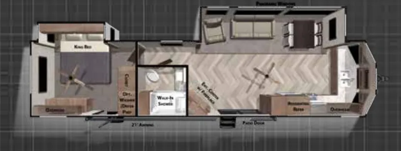 Forest River Wildwood Lodge 394FKDS floor plan