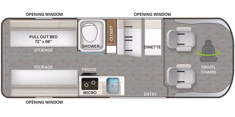 Thor Motor Coach Twist 2AB floor plan