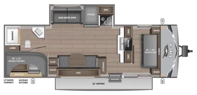 2026 Jayco Jay Flight SLX 265BHS - Floor plan